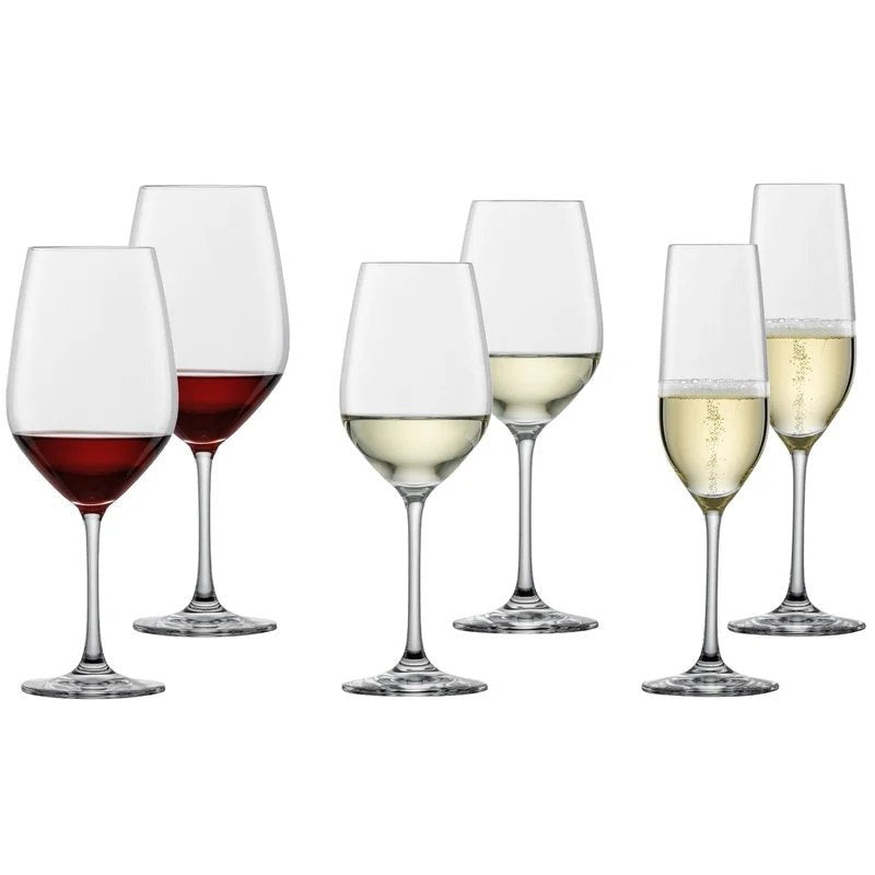 SchottZwieselVinaLargeRed,White&Champagne–Setof6