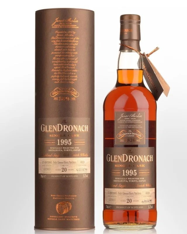 1995GlendronachSingleCask#4029PedroXimenezSherryPuncheon20YearOldCaskStrengthSingleMaltScotchWhisky(700ml)–ShinanoyaBottling