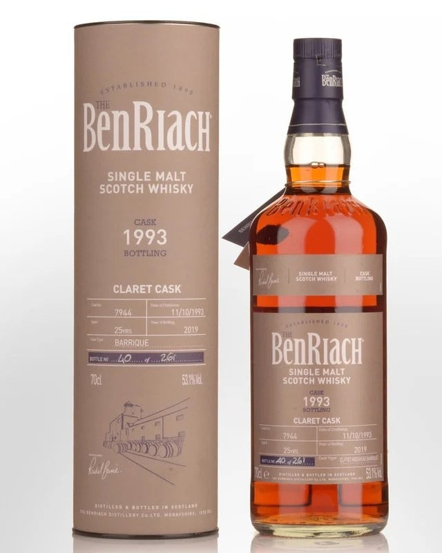 1993BenriachBatch16SingleCask#7944ClaretCask25YearOldCaskStrengthSingleMaltScotchWhisky(700ml)