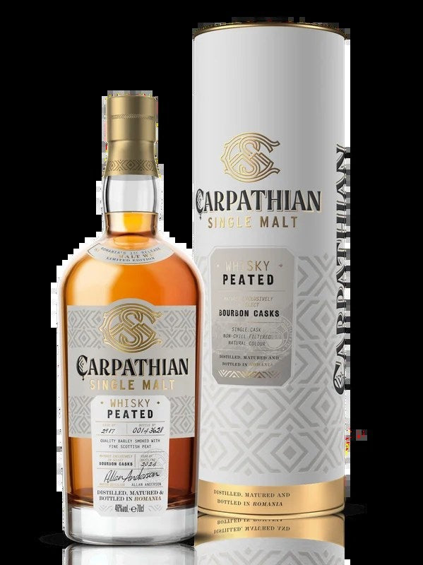 CarpathianBourbonCaskPeatedSingleMaltWhisky700ml46%ABV