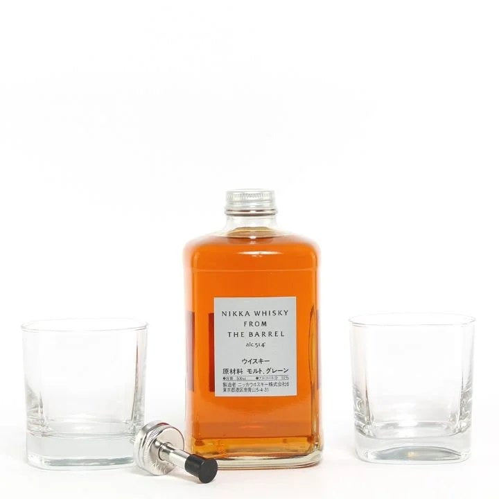 NikkafromtheBarrelGiftPackinc.2Glasseswithpourer(50cl,51.4%)