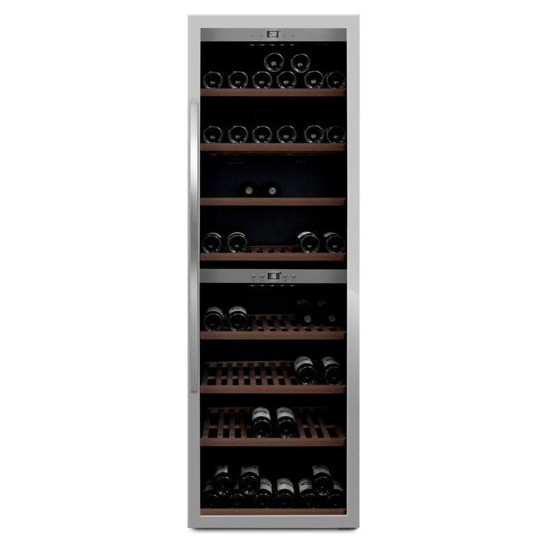 mQuvée–WineExpert180–DualZoneFreestandingWineCooler–StainlessSteel