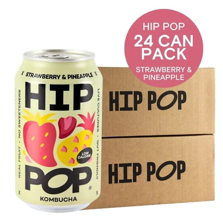HipPopBundle,StrawberryPineappleKombucha24x330ml