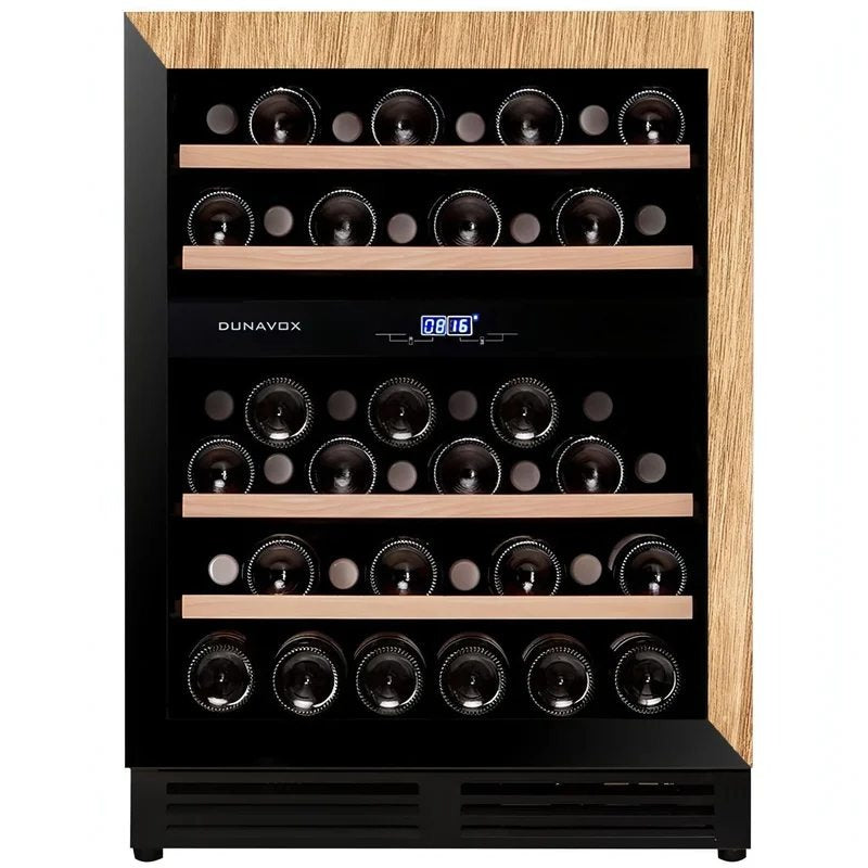 DunavoxFLOW-45–600mmDualZone–45Bottle–FullyIntegratedUndercounterWineCooler–DAUF-45.125DOP.TO88cmheight