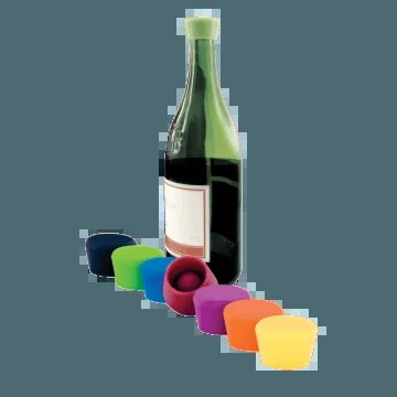 TwoColouredBottleStoppers–SiliconeWineStopper–109-503-00–Pulltex