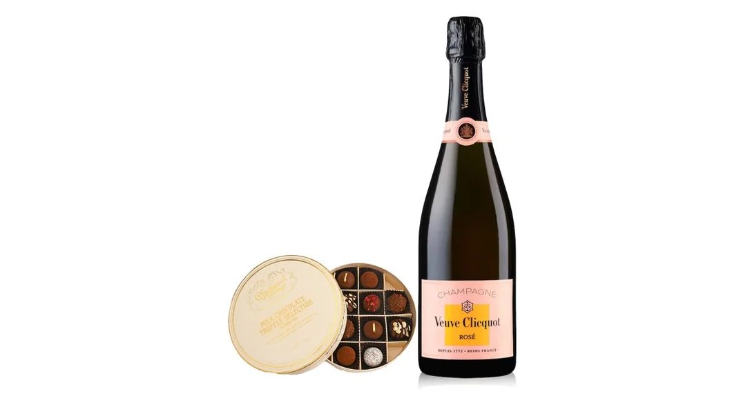VeuveClicquotRoséChampagne&ChocolateTrufflesGift