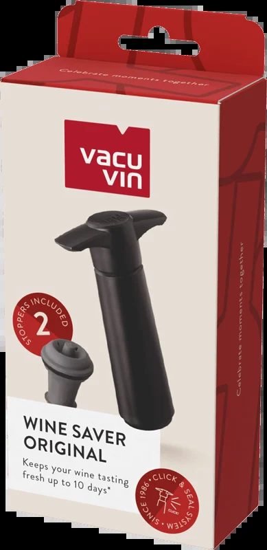 VacuVinBlackWineSaver1Pump,2WineStoppers