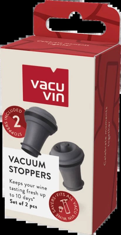 VacuVinWineStopperGrey2piece