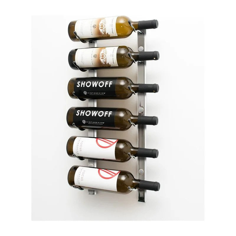 VintageView–WSeries2–610mmWallMountedMetalWineRack(6-18bottles)