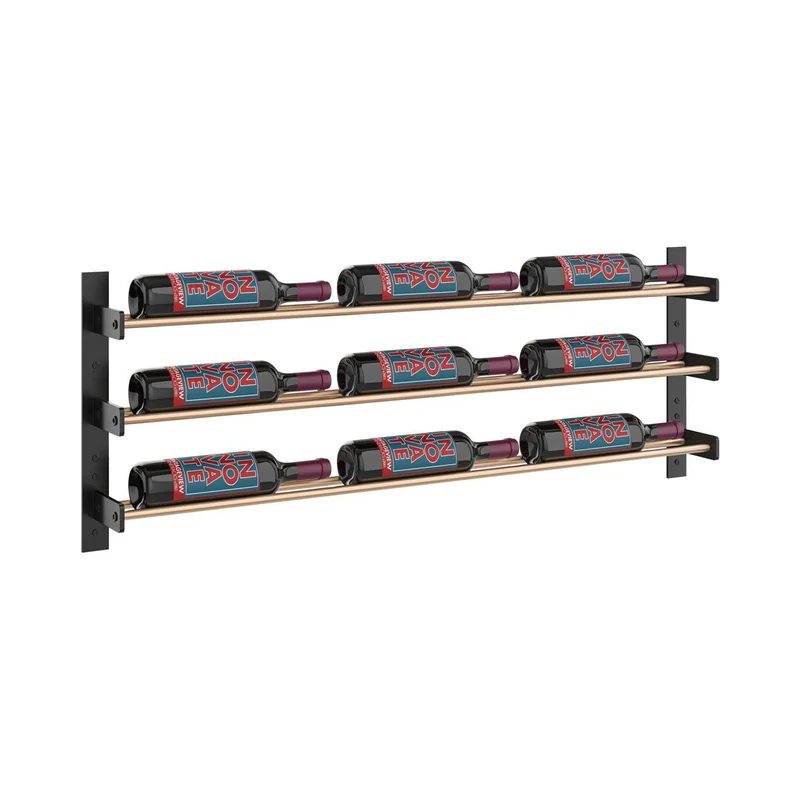 VintageView–WineWall15–EvolutionSeries–381mm–MetalWineWallRack(9-27bottles)