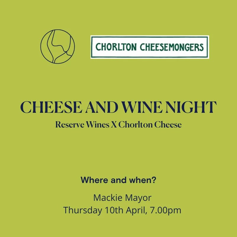 WineAndCheeseNight–MackieMayor10thApril