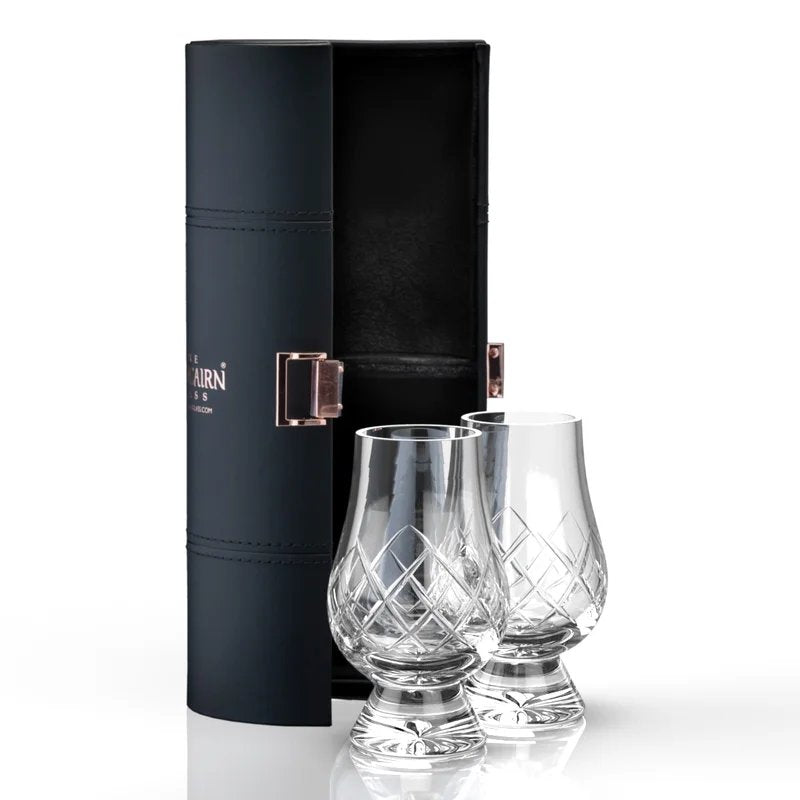 TheGlencairnOfficialCutCrystalWhiskyGlass–Setof2(TravelCase)