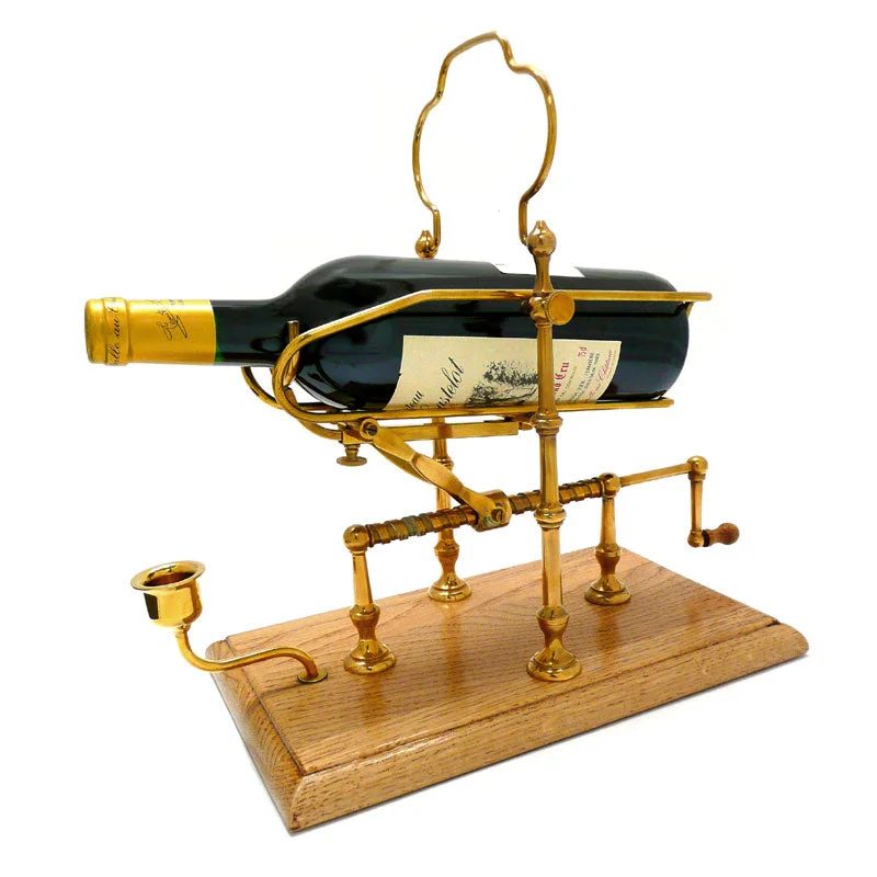 WineDecantingCradle–LowBrass,SquareBase