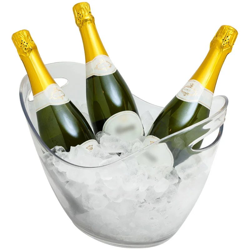 Wineware8LPlasticWine&ChampagneCooler/Bucket–Clear