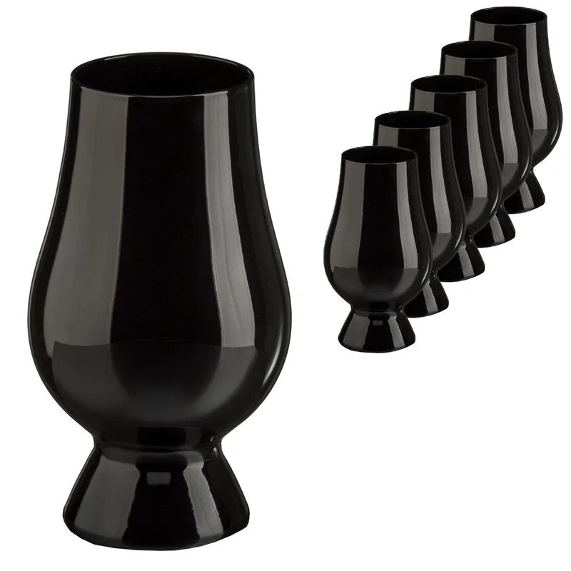 TheGlencairnOfficialWhiskyTastingBlackGlass–Setof6
