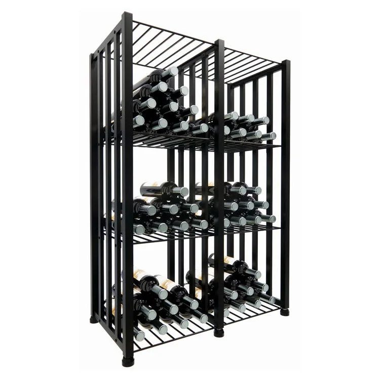 VintageViewFreeStandingCase&CrateBin96WineBottleStorage–Black