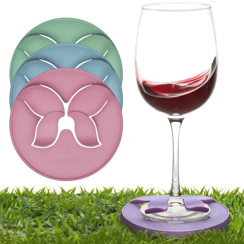 TheGlassSlipper–TheUltimateWineGlassStabiliser–Setof4