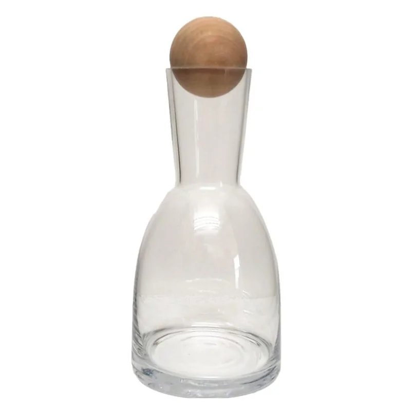 WineCarafewithWoodenStopper750ml