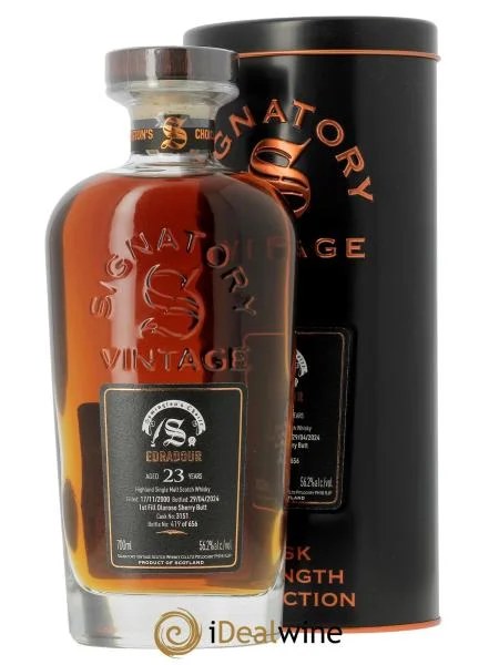 WhiskyEdradour23ans20001stFillSherryButtSymington’sChoiceSignatoryVintage2000