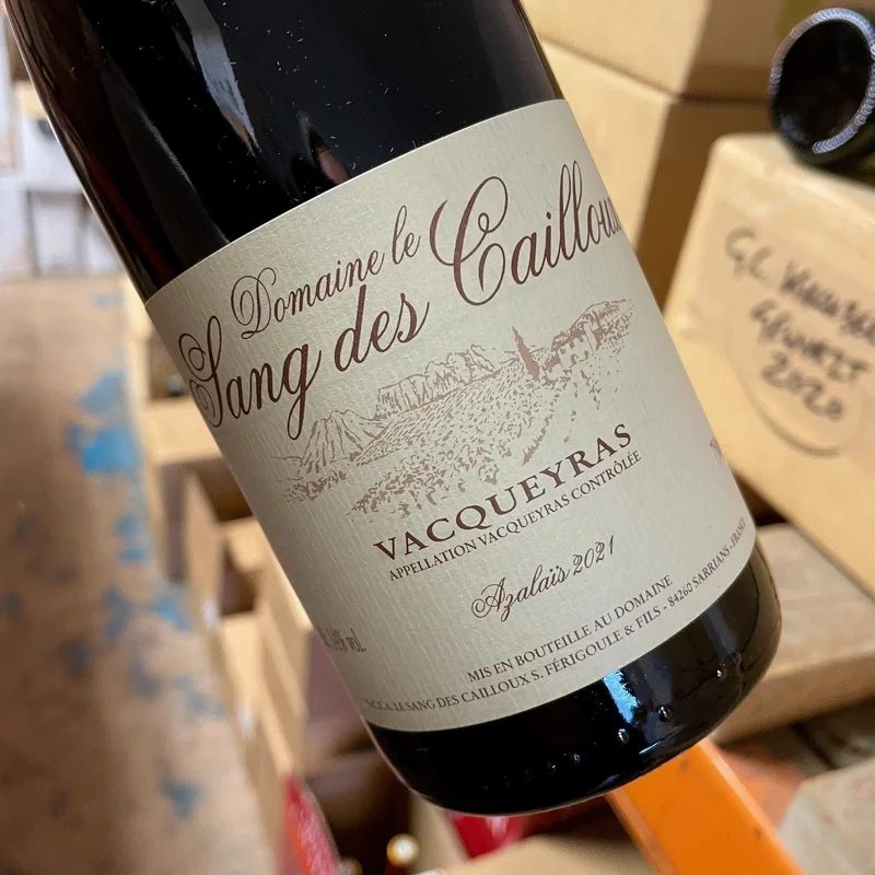 VacqueyrasCuveeAzalais2021DomaineLeSangdesCailloux