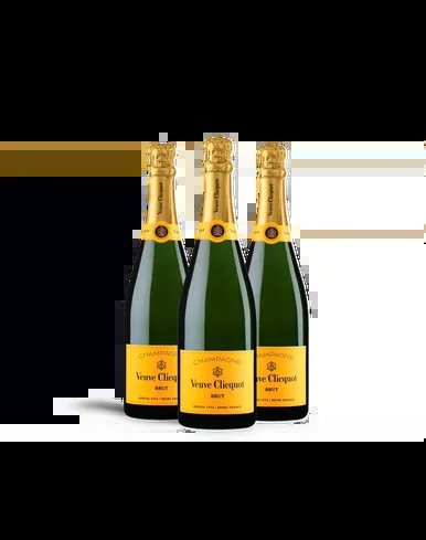 VeuveClicquotYellowLabelChampagneTrio