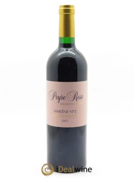 VindeFrance(anciennementCoteauxduLanguedoc)PeyreRoseMarlènen°3MarlèneSoria2003
