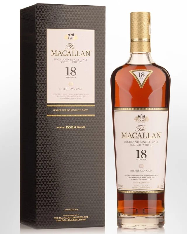 TheMacallanSherryOakCask18YearOldSingleMaltScotchWhisky(700ml)–Annual2024Release