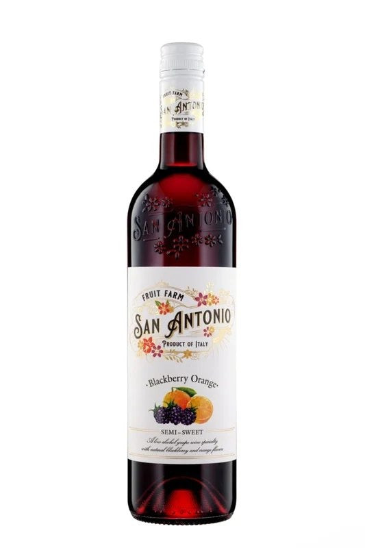 DAMAGEDLABEL:SanAntonioFruitFarmBlackberryOrangeRed(750ml)