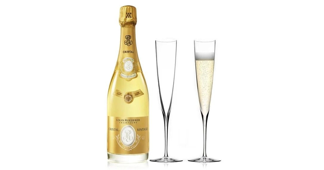 LouisRoedererCristalChampagne&WaterfordCrystalFlutesGiftSet