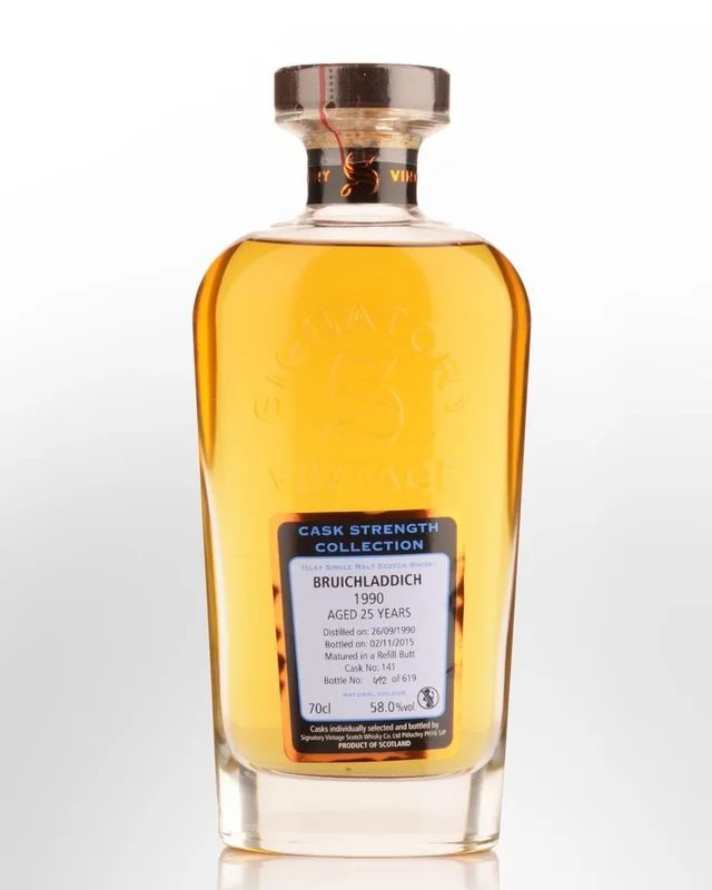 1990SignatoryVintageBruichladdich25YearOldCaskStrengthSingleMaltScotchWhisky(700ml)