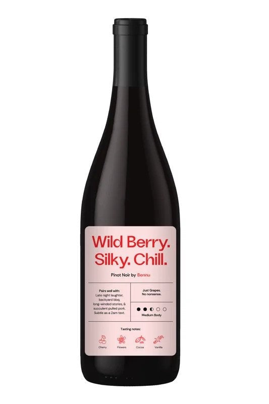 DAMAGEDLABEL:BennuWillametteValleyPinotNoir2022(750ml)