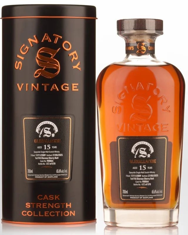2009SignatoryVintageGlenallachie15YearOldSymington’sChoiceCaskStrengthSingleMaltScotchWhisky(700ml)