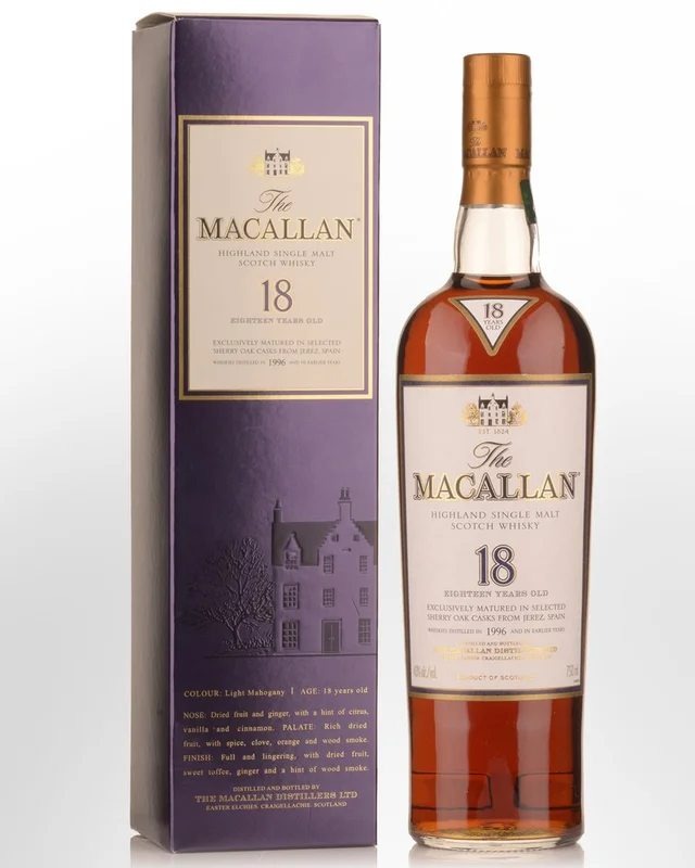 1996TheMacallan18YearOldSherryMaturedSingleMaltScotchWhisky(750ml)