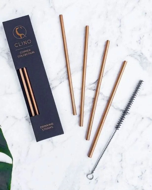 ClinqCopperStraw&BrushSetof4