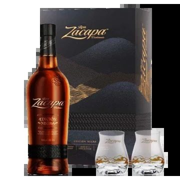 Rum–ZacapaEdicionNegra–GiftSet2Glasses