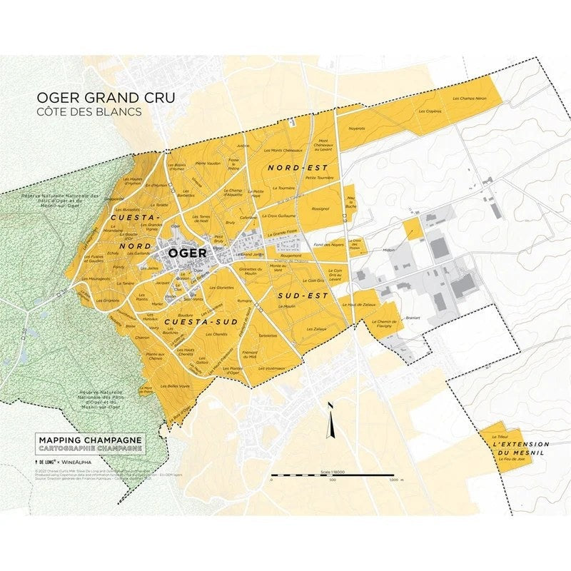 DeLong’sMapofCôtedesBlancsChampagne–OgerGrandCru