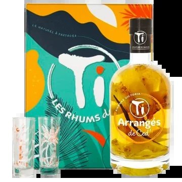 GiftSet–Rumarrangé–TiCedAnanasVictoria+2Glasses