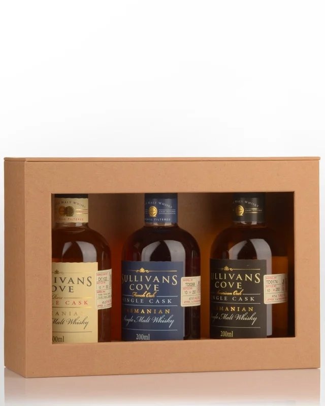 SullivansCoveSingleMaltAustralianWhiskyTrioTD0268,DC102&TD0174(3x200ml)