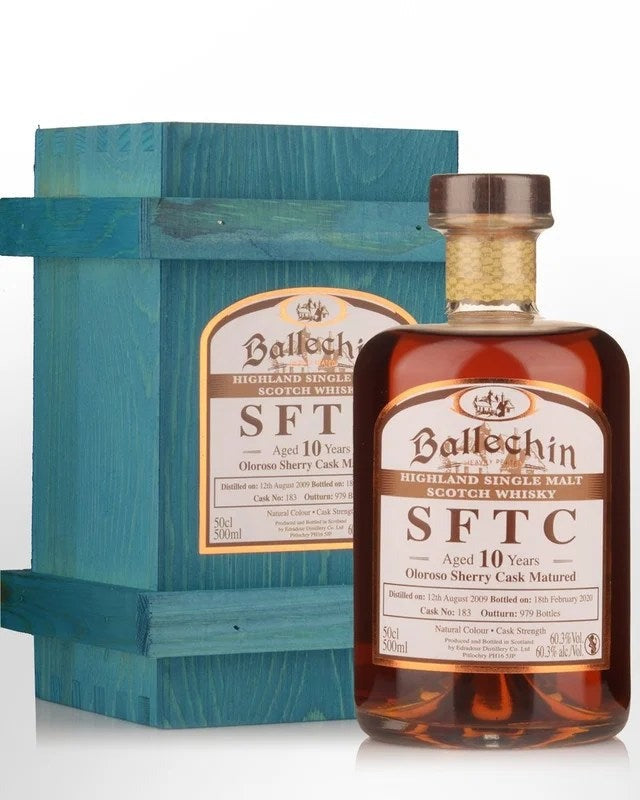 2009EdradourBallechinStraightfromtheCask10YearOldOlorosoCask#183CaskStrengthSingleMaltScotchWhisky(500ml)