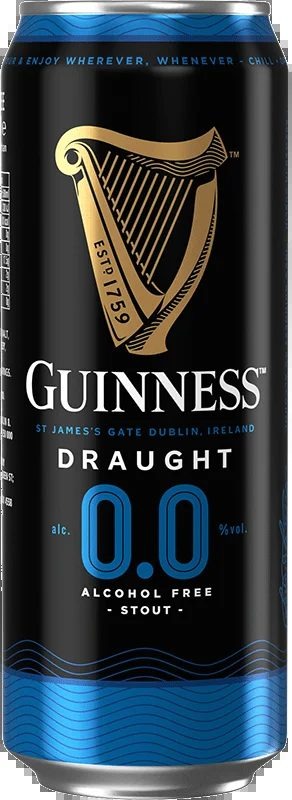 GuinnessDraught0.0AlcoholFreeStout24Pack(50clCans)