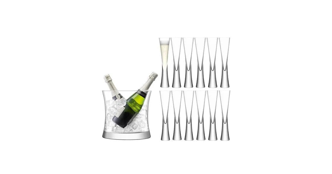 LSAMoyaChampagneGrandServingSet–IceBucket&Flutes(Setof12)