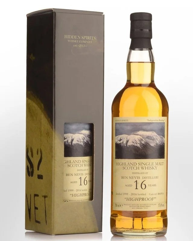 1999HiddenSpiritsBenNevis16YearOld‘Highproof’CaskStrengthSingleMaltScotchWhisky(700ml)