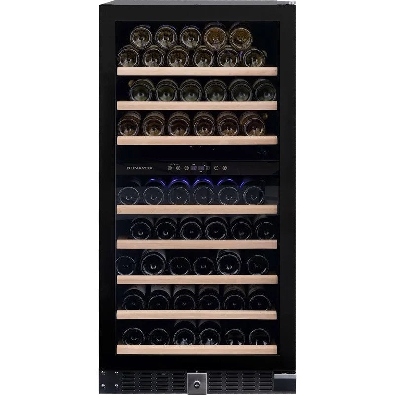 DunavoxGRANDE-94–600mmDualZone–94Bottle–BuiltIn/FreestandingWineFridge–DX-94.270DBK