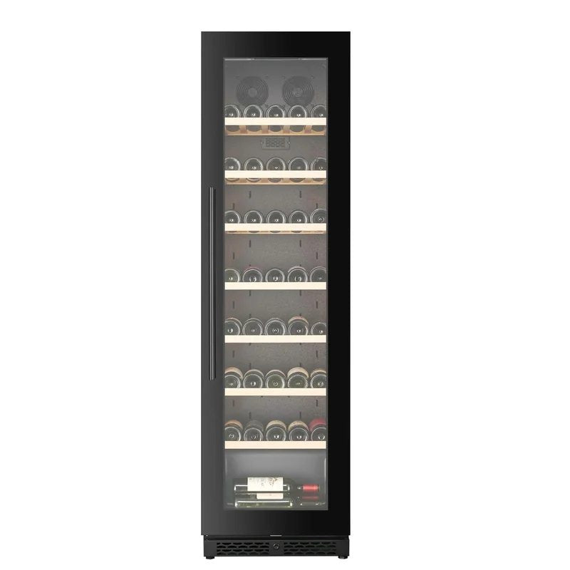 CELLA–73bottleSingleZoneWineCooler–ShallowDepth–W82S-BLACK