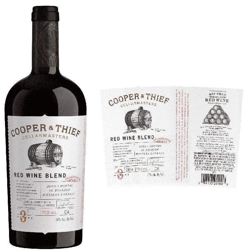 DAMAGEDLABEL:Cooper&ThiefBourbonBarrelAgedRedBlend(750ml)
