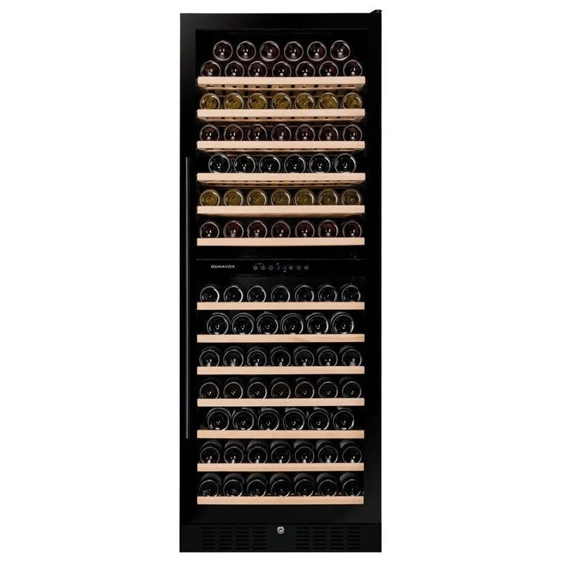 DunavoxGRANDE-108–600mm–DualZone–108Bottle–BuiltIn/Freestanding–ShallowDepth-TallWineCooler-DX-108.330DB