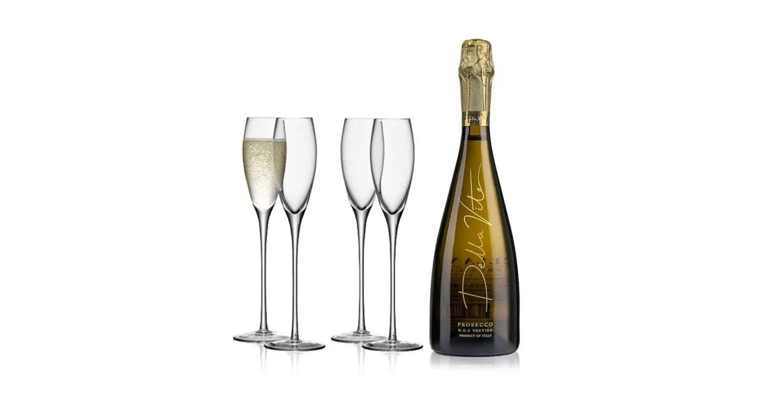 DellaViteProsecco75cl&LSASparklingWineCollectionFlutes