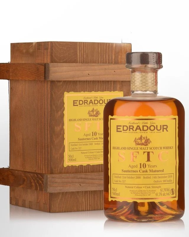 2008EdradourStraightfromtheCask10YearOldSauternesCask#337CaskStrengthSingleMaltScotchWhisky(500ml)
