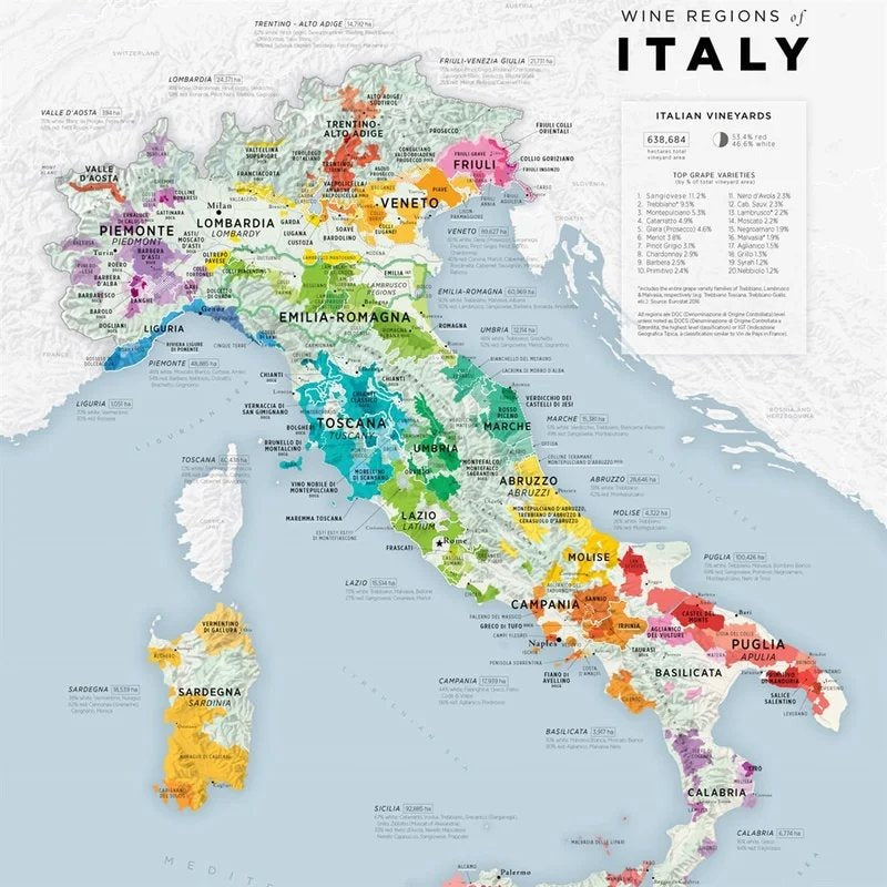 DeLong’sVINO.ONESeriesWineMapofItaly