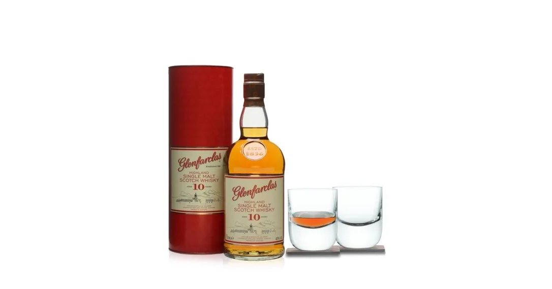 Glenfarclas10YrWhisky70cl&LSAWhiskyRenfrewTumblers270ml